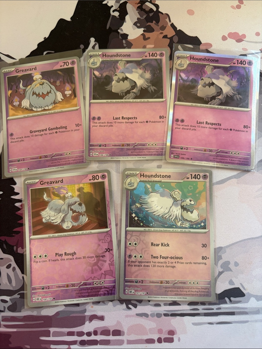 Greavard & Houndstone Evolution Lot | 5 Cards | Reverse Holo | Pokémon ✨5/$25✨